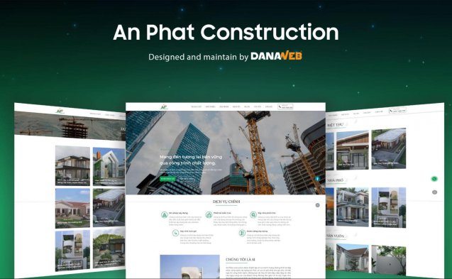 DANAWEB thiết kế web An Phát Contruction