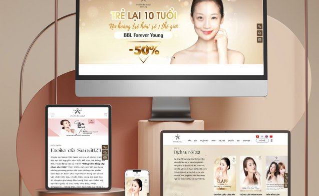 DANAWEB Thiết Kế Website Cho Viện Thẩm Mỹ Etoile De Seoul